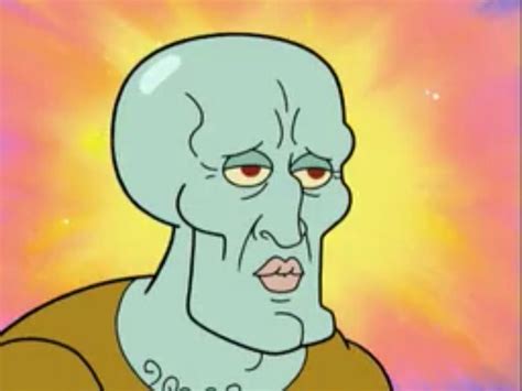 Squidward handsome gif - The reveal of "Handsome Squidward" is one of Spongebob Squarepants' most unforgettable moments. It's an incredibly popular meme on its own, but one of Titan's greatest villains accidentally recreated it in the anime. A glimpse inside the Armored Titan during season three finds Reiner Braun looking bald and "handsome", so to speak.